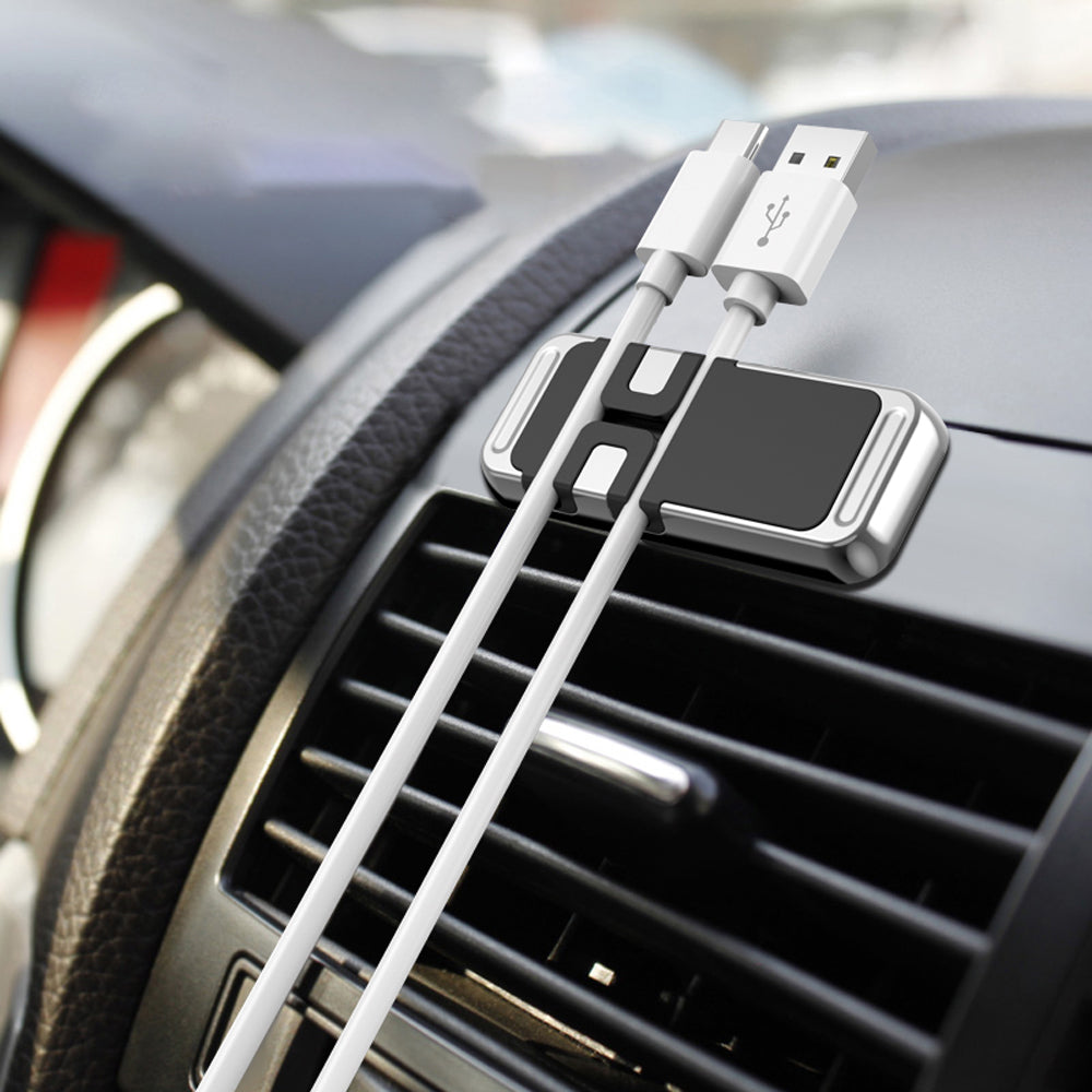 Wiwu CH011 Kablo Düzenleyicili Magnetik Düz Zemin Versiyon Araç Telefon Tutucu Gümüş