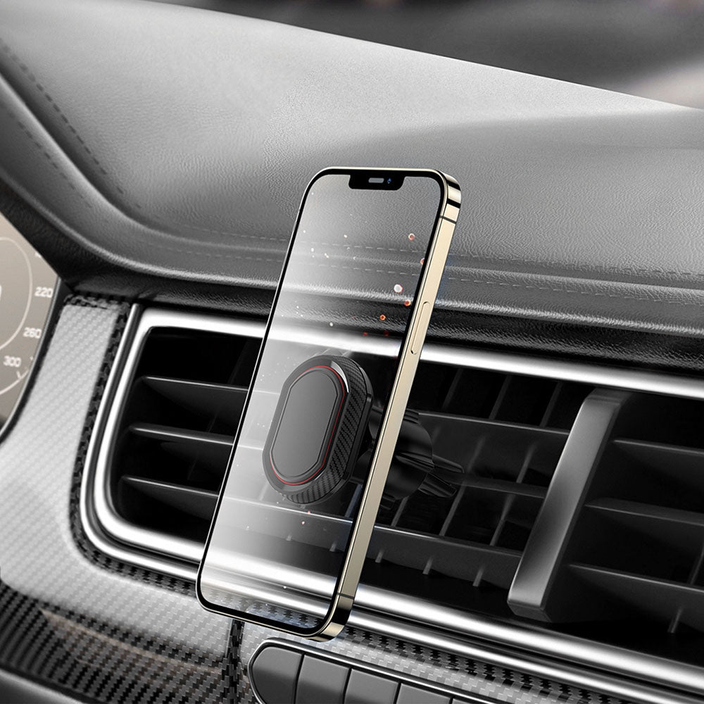 Wiwu CH040 360 Derece Dönebilen Havalandırma Tasarım Magnetik Araç Telefon Tutucu Siyah