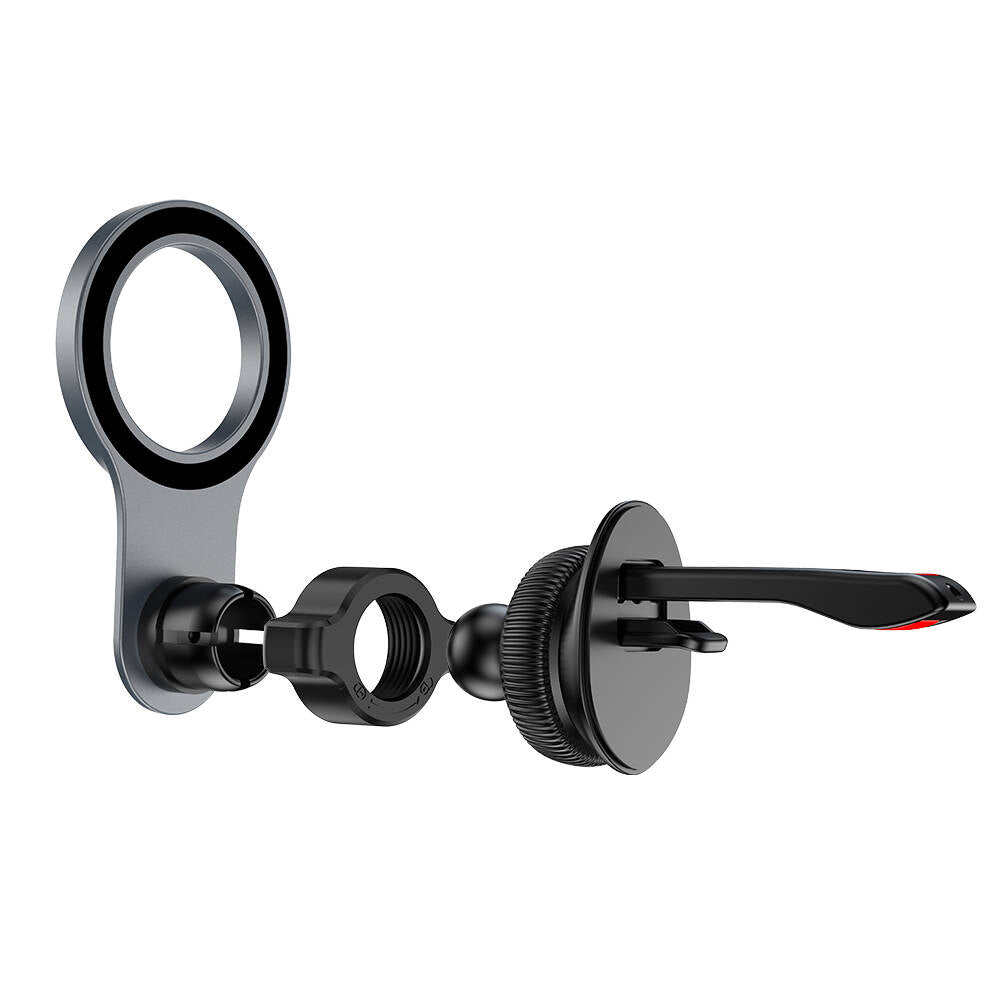 Wiwu CH50 360 Derece Dönebilen Havalandırma Tasarım Magnetik Araç Telefon Tutucu Siyah