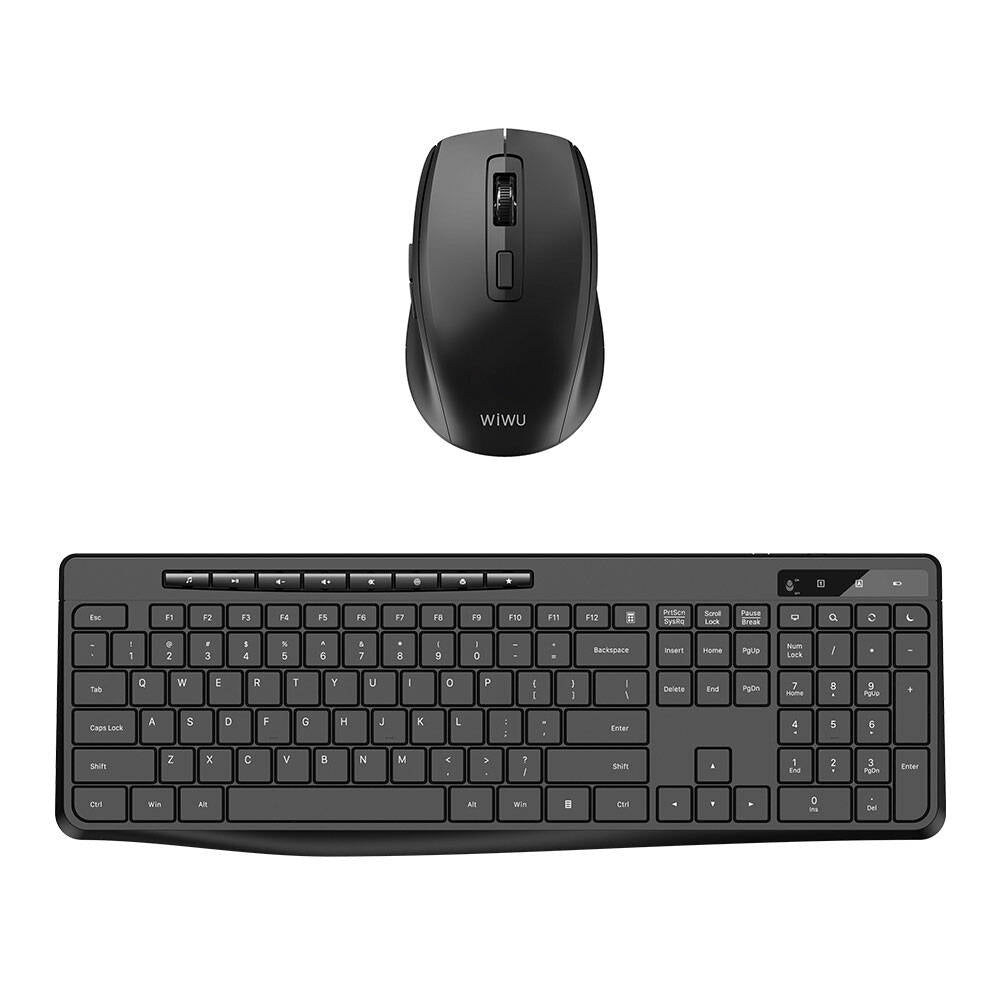Wiwu KM-01 Kablosuz Ofis Klavye ve Mouse Combo Set Siyah