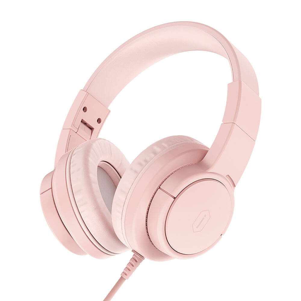 Wiwu KTD-01 Hi-Fi Ses Kaliteli Kablolu Katlanabilir 3.5mm Kulak Üstü Kulaklık Pembe
