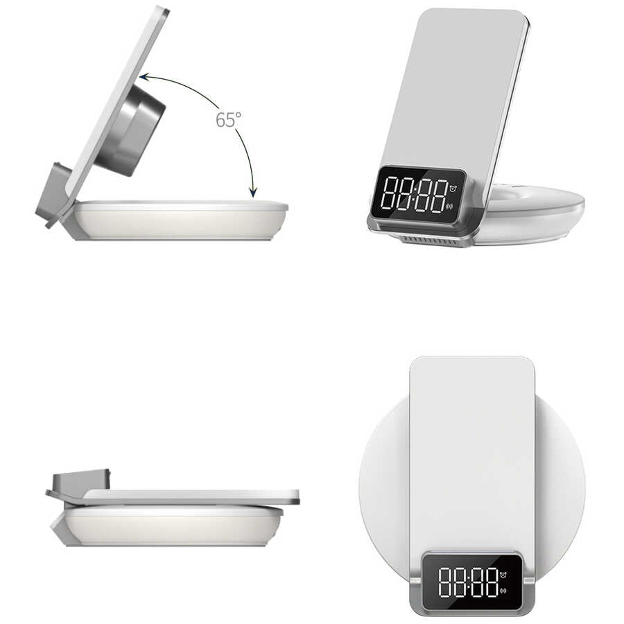 Wiwu M11 4 in 1 Kablosuz Şarj Standı Beyaz