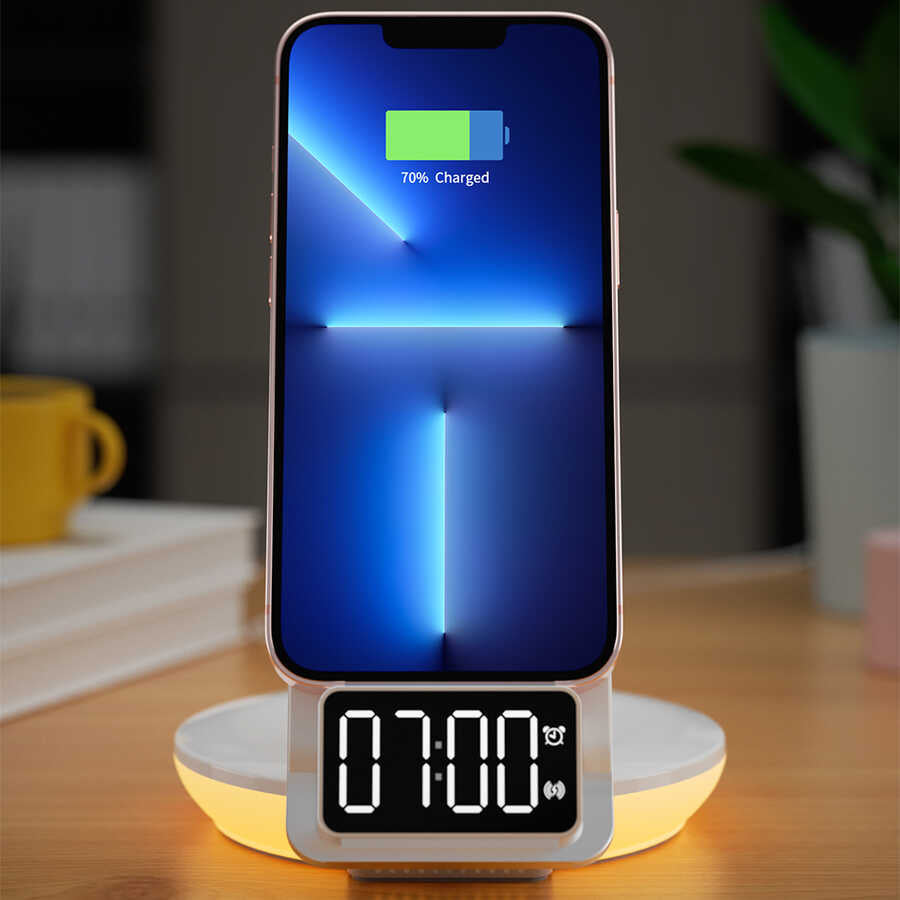 Wiwu M11 4 in 1 Kablosuz Şarj Standı Beyaz