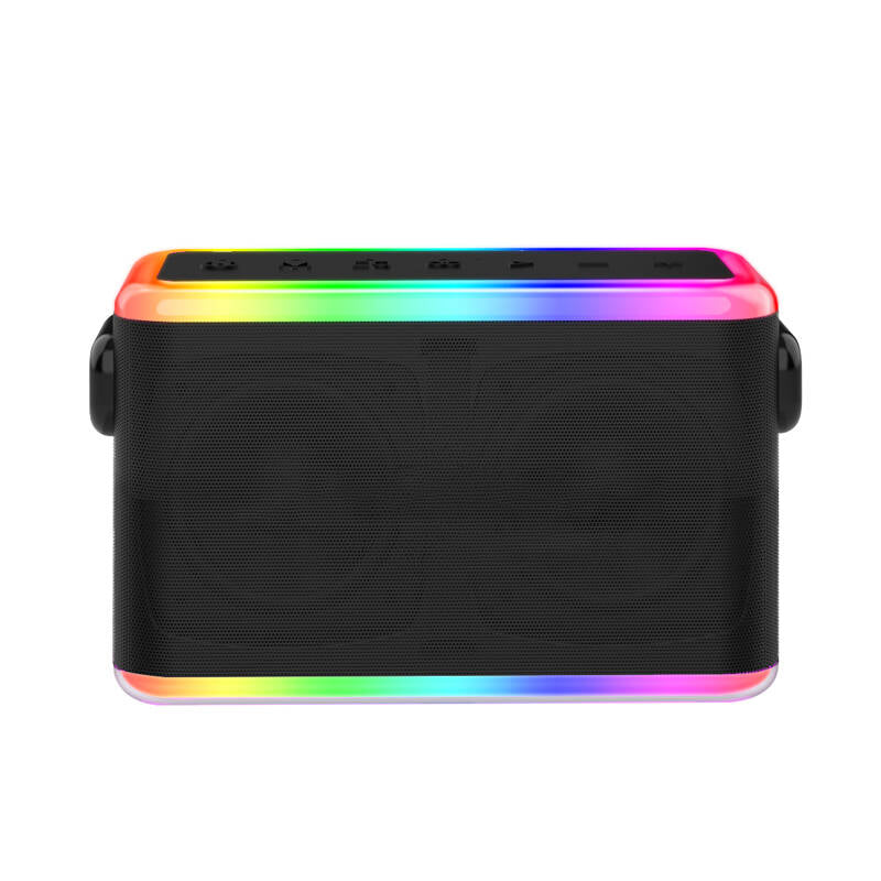 Wiwu P18 Thunder Bluetooth Speaker Hoparlör ve Karaoke Bluetooth Çift Mikrofon Siyah