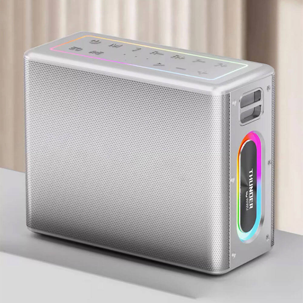 Wiwu P19 Thunder Bluetooth Speaker Hoparlör ve Karaoke Bluetooth Çift Mikrofon Siyah
