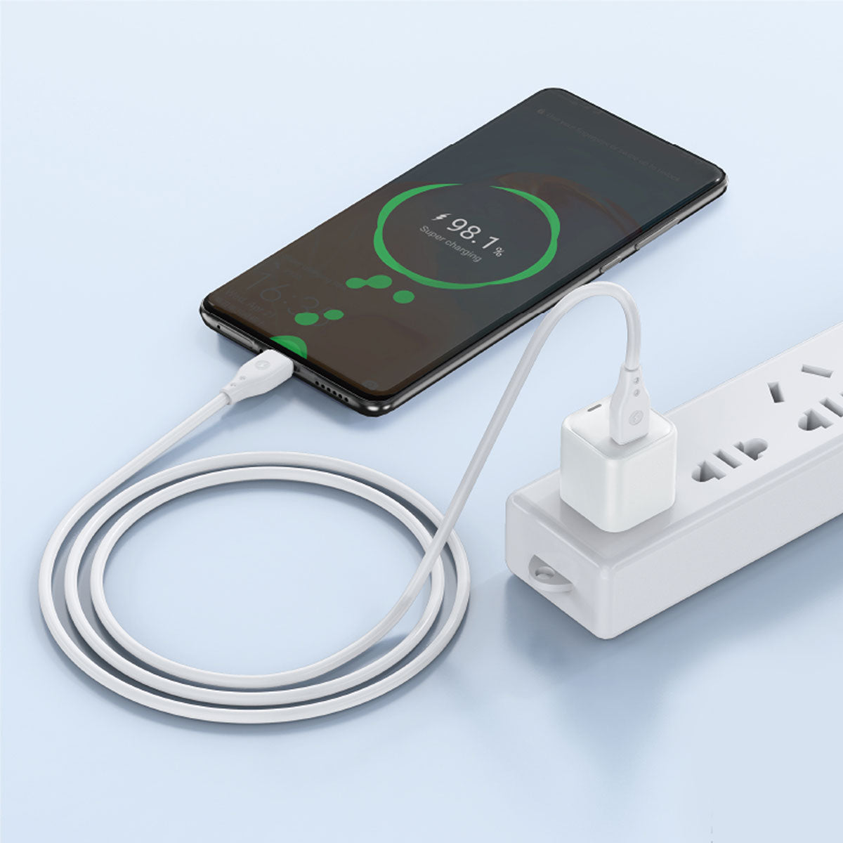 Wiwu Pioneer Wİ-C002 Ultra Esnek 67W Hızlı Şarj Özellikli Type-C To Type-C PD Kablo 1M Siyah