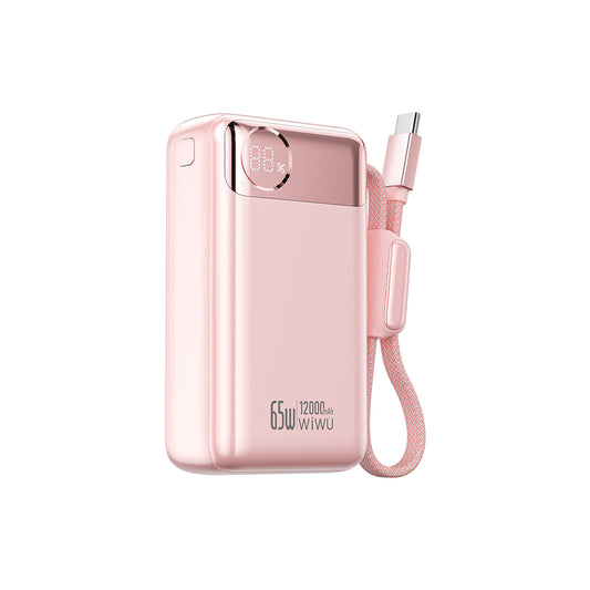 Wiwu T132 Power Plus Serisi Type-C Kablolu PD Powerbank 65W 12000mAh