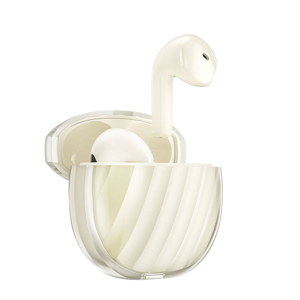 Wiwu T16 Dolby Atmos Aerodinamik Buzlu Tasarım Kulak İçi Bluetooth 5.3 Kulaklık Krem