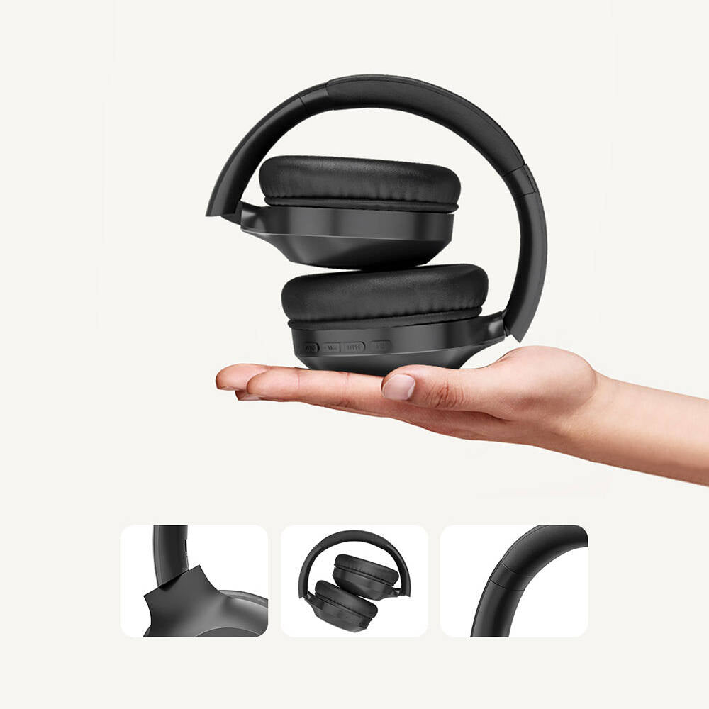 Wiwu TD-01 Bach Serisi Katlanabilir Kulak Üstü Bluetooth Kulaklık Siyah