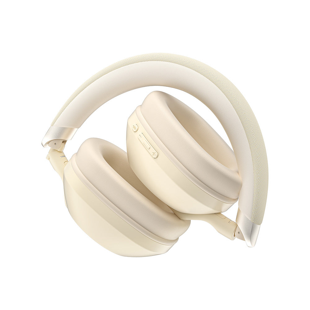 Wiwu TD-09 Solar Enerjili ANC Özellikli Katlanabilir Ayarlanabilir Kulak Üstü v5.3 Bluetooth Kulaklık Beyaz