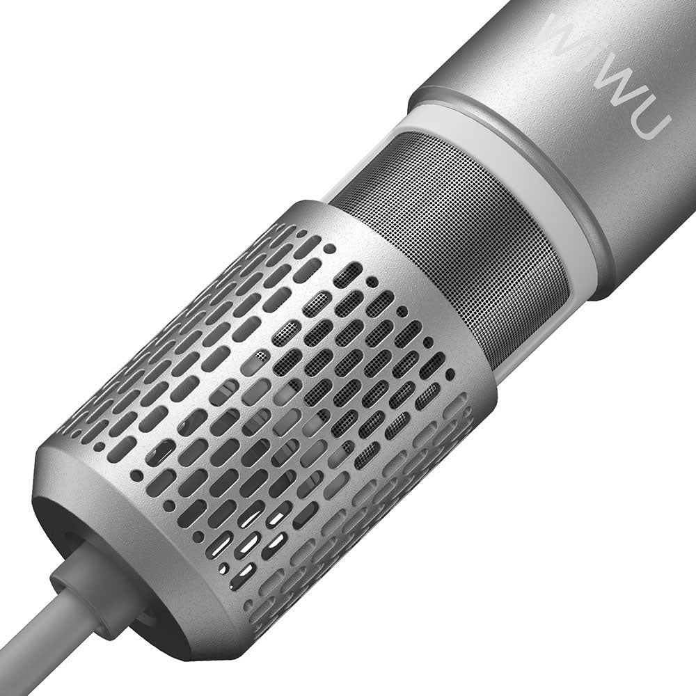 Wiwu Wi-520 Hypersonic Saç Kurutma Fön Makinesi İyon Teknolojisi Isı Dereceli Led Işık 1600W Gri