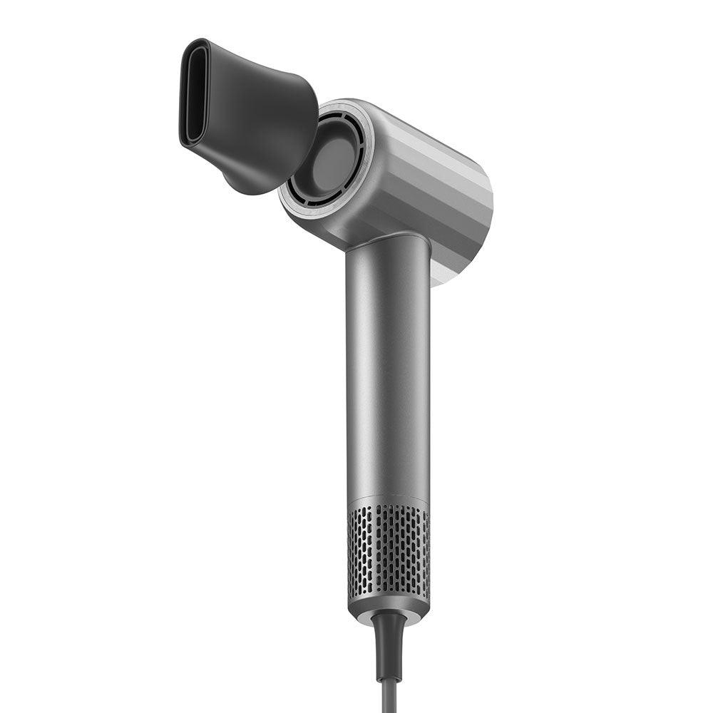 Wiwu Wi-520 Hypersonic Saç Kurutma Fön Makinesi İyon Teknolojisi Isı Dereceli Led Işık 1600W Gri