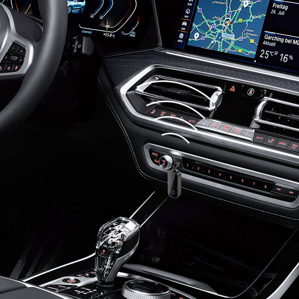 Wiwu Wi-AD001 Kablosuz Ses Alıcı Aux Girişli Bluetooth 5.0 Adaptör Siyah