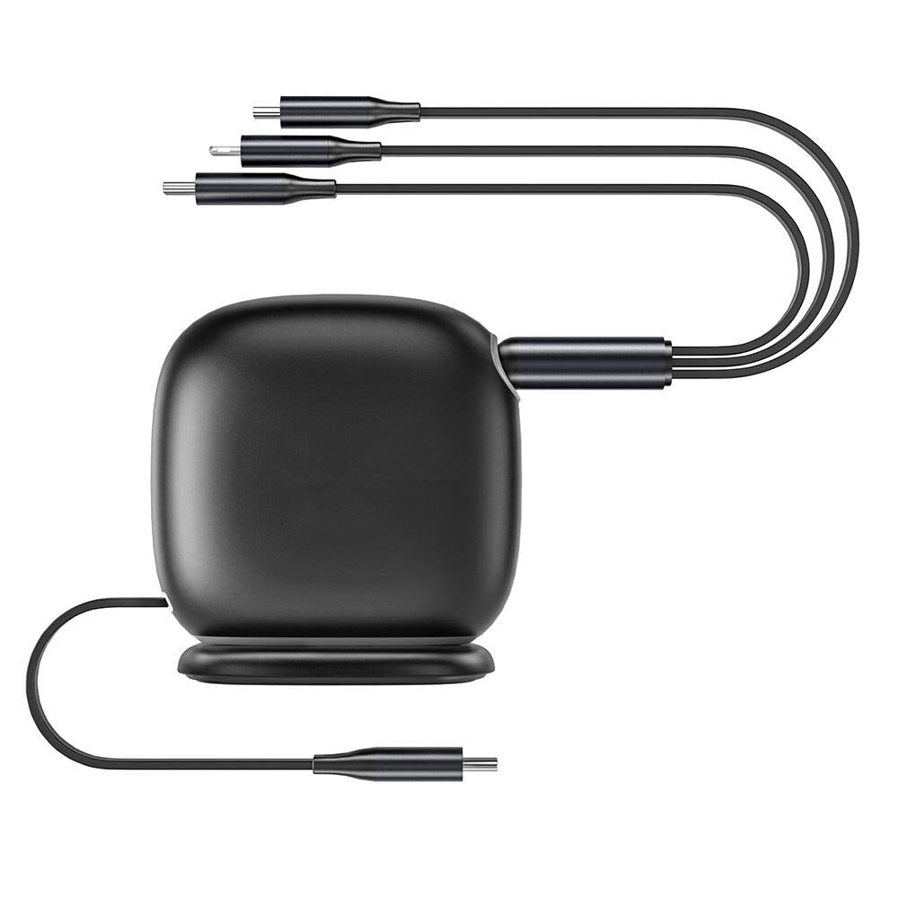 Wiwu Wi-C012 Masaüstü Düzenleyicili Type-C to C+L+M Hızlı Şarj Kablosu 1.2M Siyah