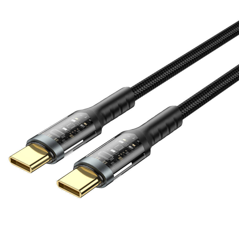 Wiwu Wi-C016 Geek Serisi Type-C to Type-C PD Data Kablo 100W 1.2 Metre Siyah