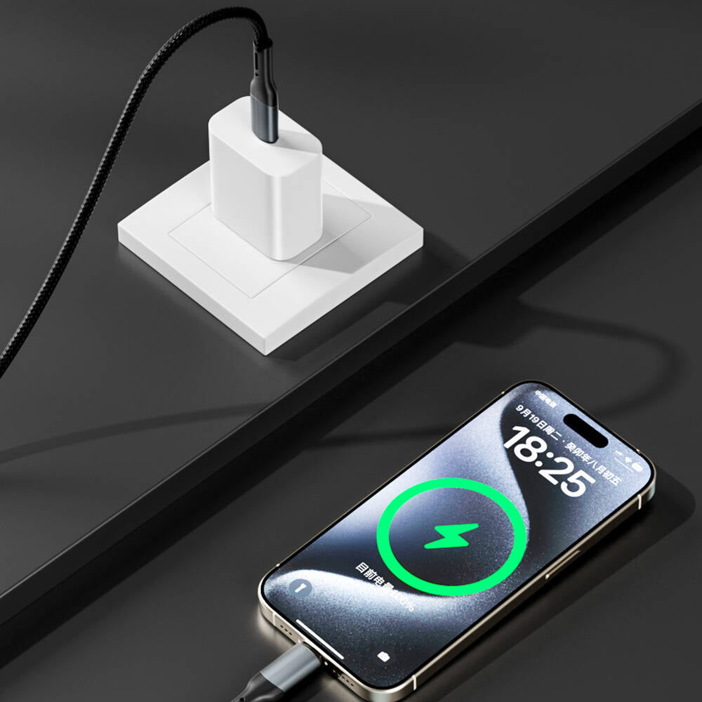 Wiwu Wi-C036 Type-C to Type-C PD Kablo 240W 100cm Siyah