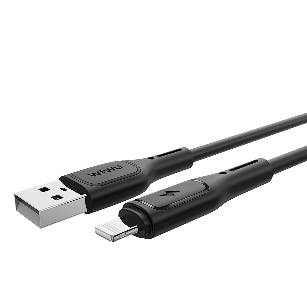 Wiwu Wi-C042E Starlink Serisi USB-A to Lightning Hızlı Şarj Özellikli Data ve Şarj Kablosu 2.4A 1M Siyah