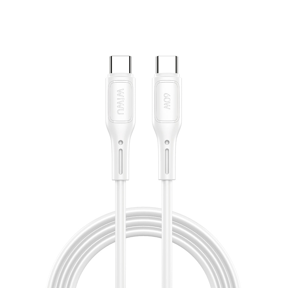 Wiwu Wi-C043E Starlink Serisi Type-C to Type-C Hızlı Şarj Özellikli Data ve Şarj Kablosu 60W 1M Beyaz