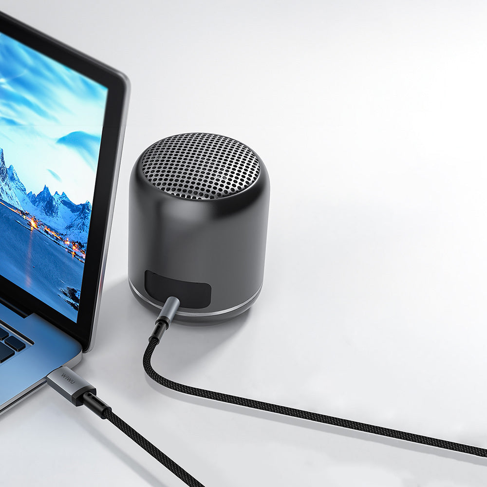 Wiwu Wi-C048 Legend Audio Serisi Type-C to 3.5mm Aux Ses Kablosu 1.5M Siyah