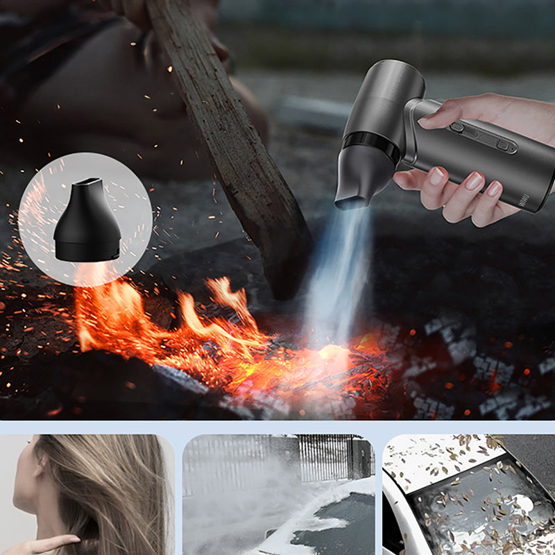 Wiwu Wi-FS015 Üfleme-Emme-Vakumlama ve Şişirme 5in1 Elektrikli Oto Araç Süpürgesi 50000PA Gri