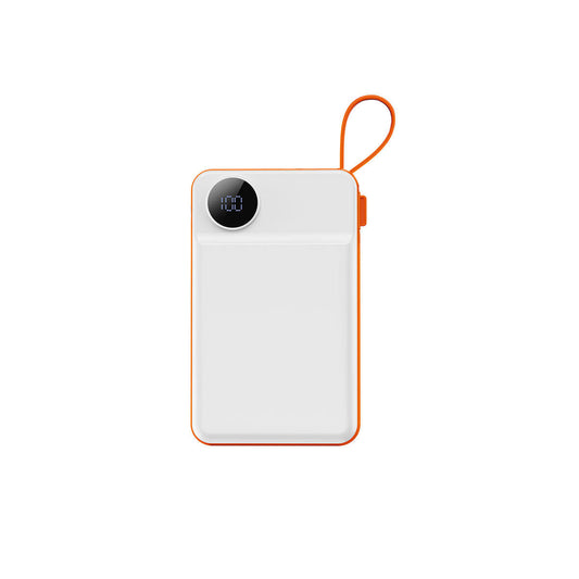 Wiwu Wi-P007 LED Ekranlı Akıllı Saat Kablosuz Şarj Özellikli Taşınabilir Powerbank 10000mAh 22.5W Turuncu