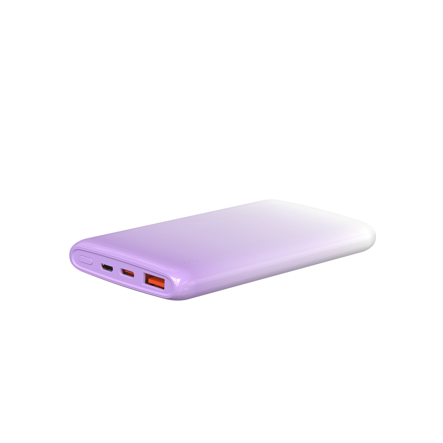 Wiwu Wi-P008 Rainbow LED Işıklı Göstergeli Renkli Taşınabilir Powerbank PD 22.5W 10000mAh Mor