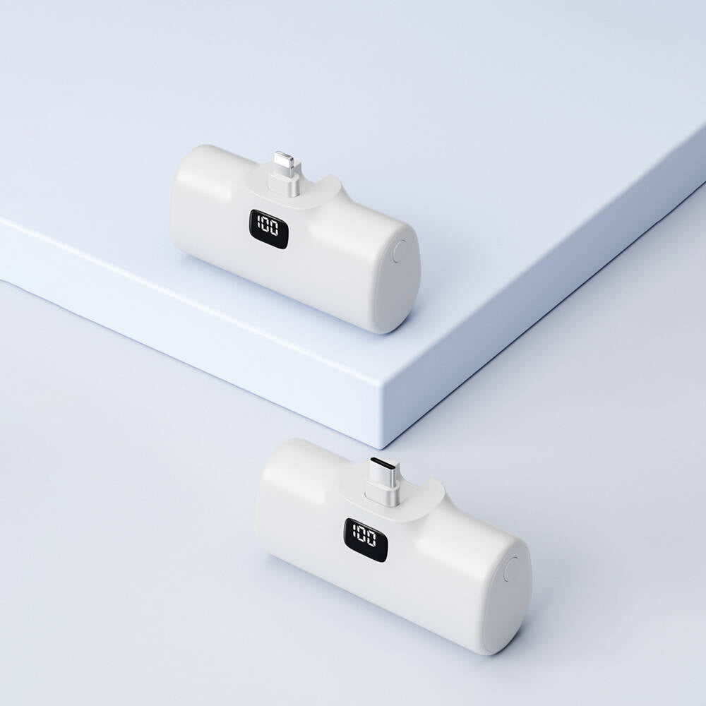 Wiwu Wi-P017 Capsule Serisi 2in1 Mini Taşınabilir Standlı Type-C Powerbank 5000mAh Beyaz