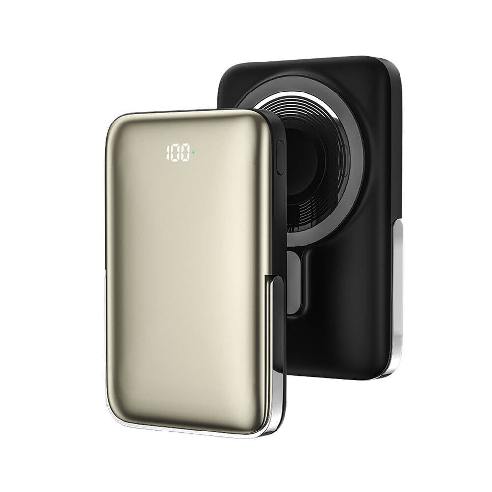 Wiwu Wi-P018 Elite Serisi Led Ekranlı Magsafe Powerbank Wireless 15W 10000mAh Gri