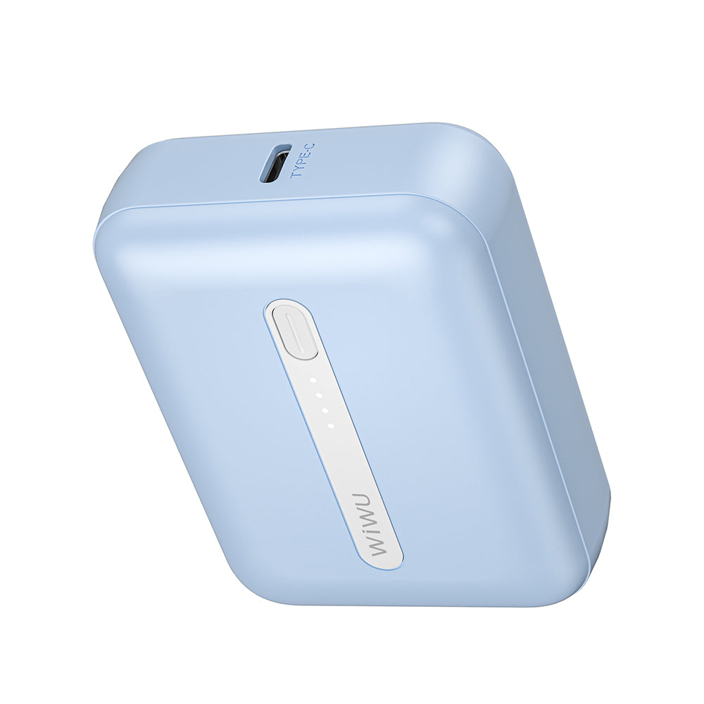 Wiwu Wi-P033 LED Işık Göstergeli Taşınabilir Mini Powerbank 10000mAh Siyah