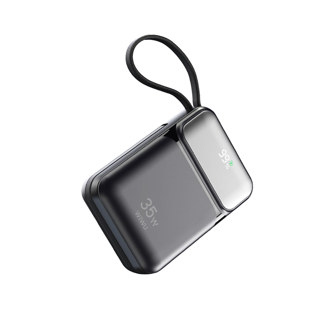 Wiwu Wi-P052 Galaxy Serisi Type-C Lightning Çıkışlı Taşınabilir Powerbank PD 35W 10000mAh Siyah