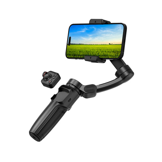 Wiwu Wi-SE016 Yapay Zeka Destekli Canlı Yayın Dolgu Işıklı Gimbal Stabilizatör Siyah