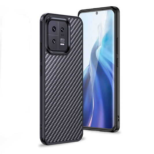 Xiaomi Mi 13 Kılıf Aramid Karbon Fiber Magsafe Özellikli Wlons Radison Kılıf Siyah