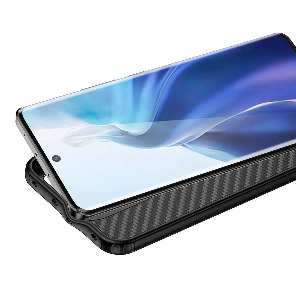 Xiaomi Mi 13 Pro Kılıf Aramid Karbon Fiber Magsafe Özellikli Wlons Radison Kılıf Siyah