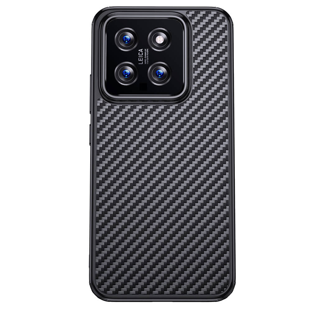 Xiaomi Mi 14 Kılıf Aramid Karbon Fiber Magsafe Özellikli Wlons Radison Kılıf Siyah