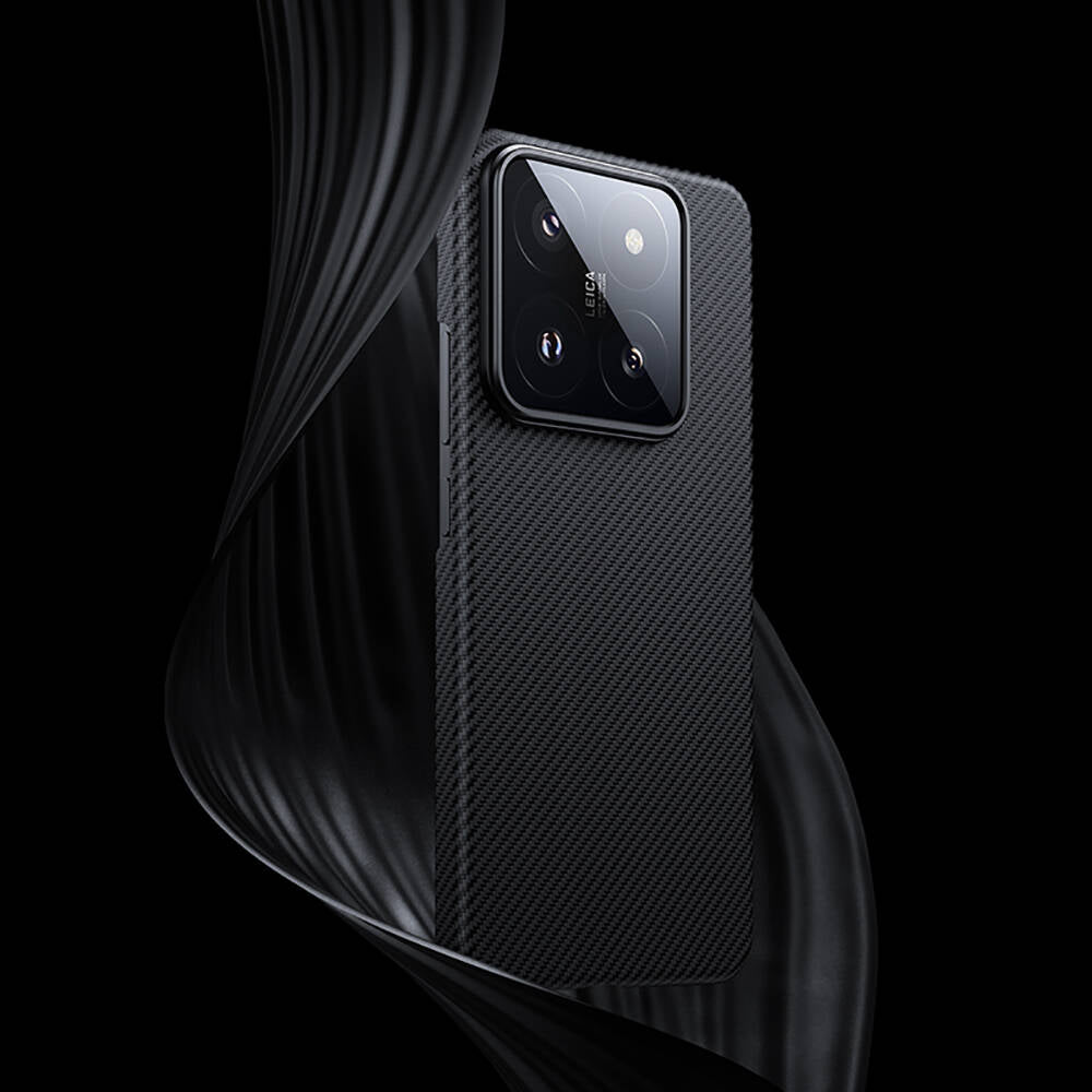 Xiaomi Mi 14 Kılıf Magsafe Özellikli Karbon Fiber Benks Essential ArmorAir 600D Kevlar Kılıf Siyah