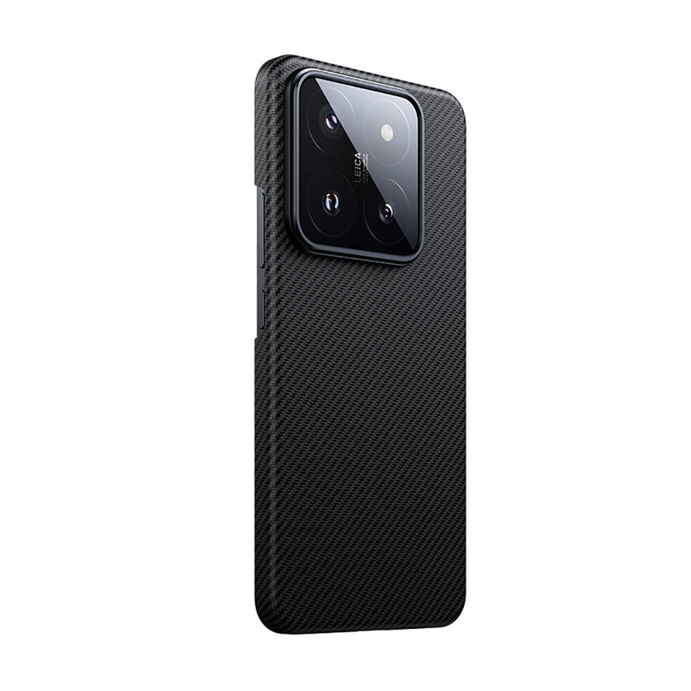 Xiaomi Mi 14 Kılıf Magsafe Özellikli Karbon Fiber Benks Essential ArmorAir 600D Kevlar Kılıf Siyah