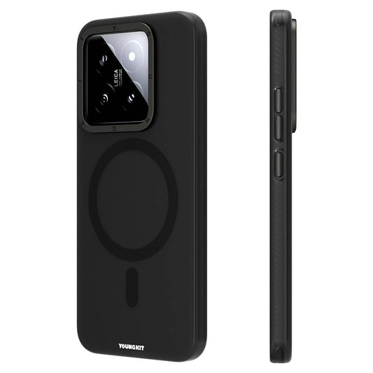 Xiaomi Mi 14 Kılıf Magsafe Şarj Özellikli Youngkit Hidden Sand Serisi Kılıf Siyah