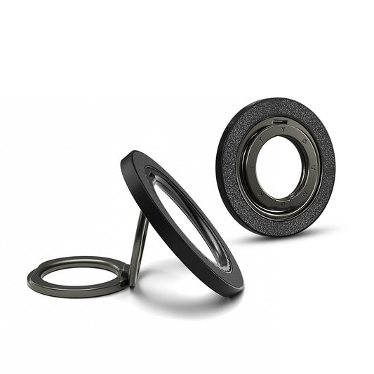 Youngkit Colorful Serisi Double Magnetik Ring Stand Telefon Tutucu Siyah