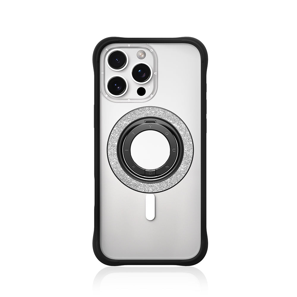 Youngkit Colorful Serisi Double Magnetik Ring Stand Telefon Tutucu Gümüş