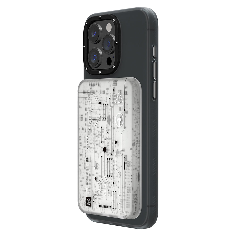 Youngkit Tech Hızlı Şarj Özellikli Wireless Powerbank 15W 5000mAh Beyaz