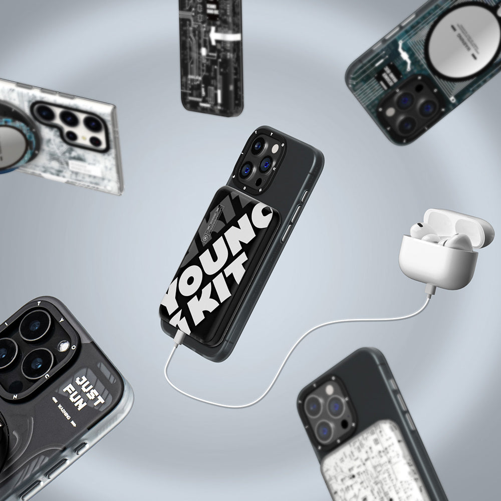 Youngkit Tech Hızlı Şarj Özellikli Wireless Powerbank 15W 5000mAh Siyah