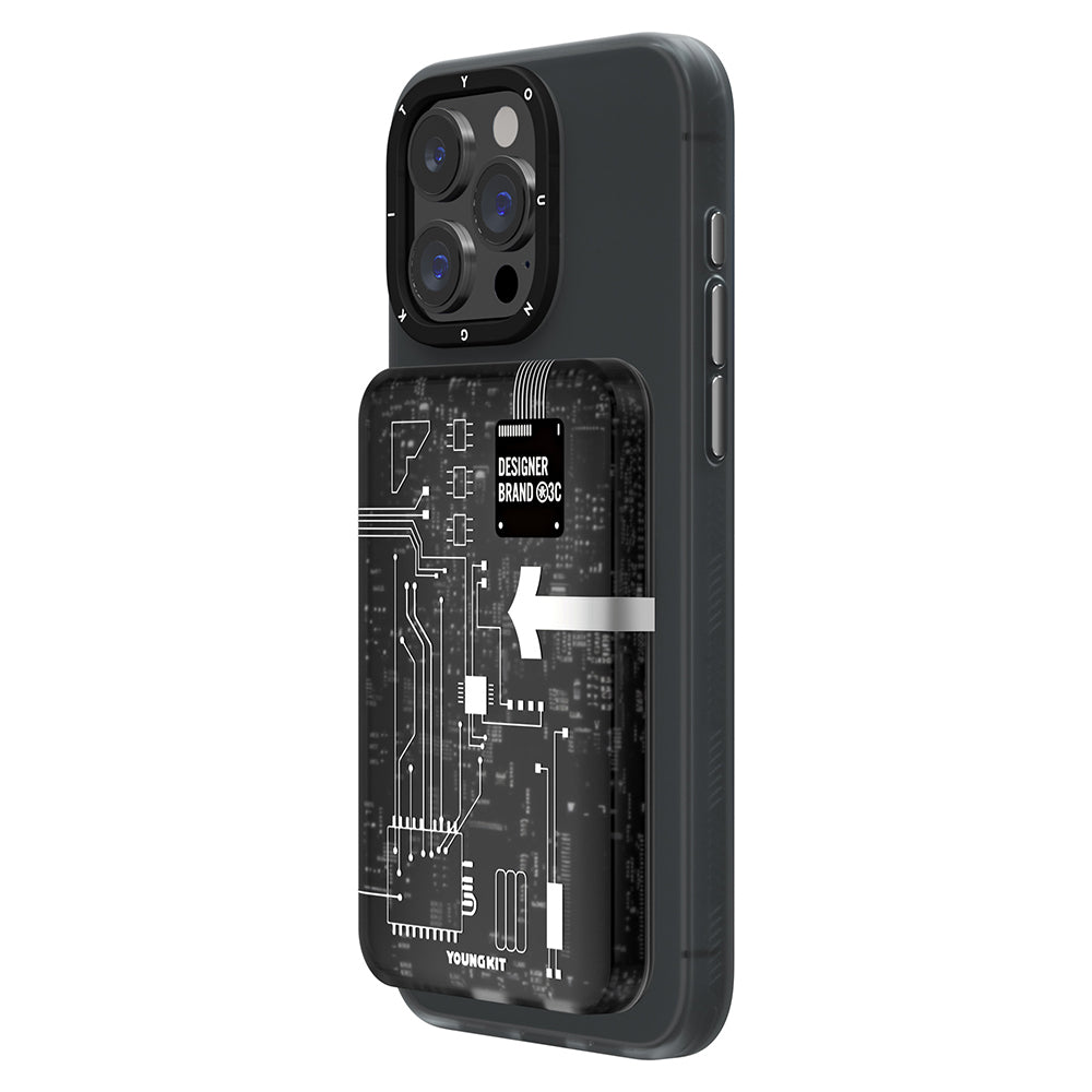 Youngkit Tech Hızlı Şarj Özellikli Wireless Powerbank 15W 5000mAh Siyah