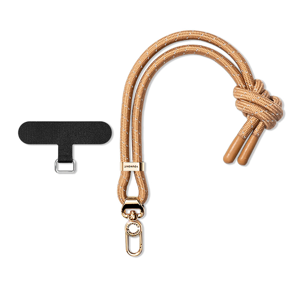 Youngkit YQ002 Yansıtıcı Şerit Desenli Cep Telefonu Bilek Askı İpi Gri