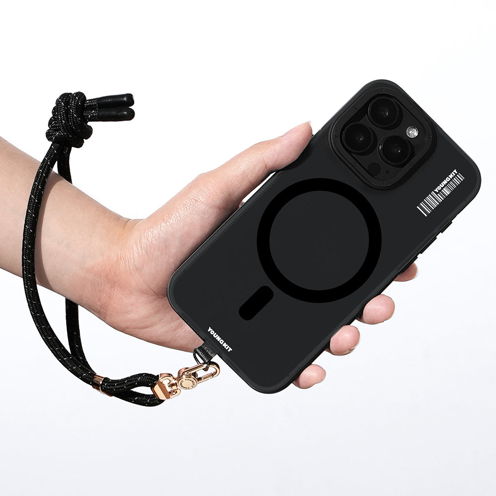 Youngkit YQ002 Yansıtıcı Şerit Desenli Cep Telefonu Bilek Askı İpi Gri