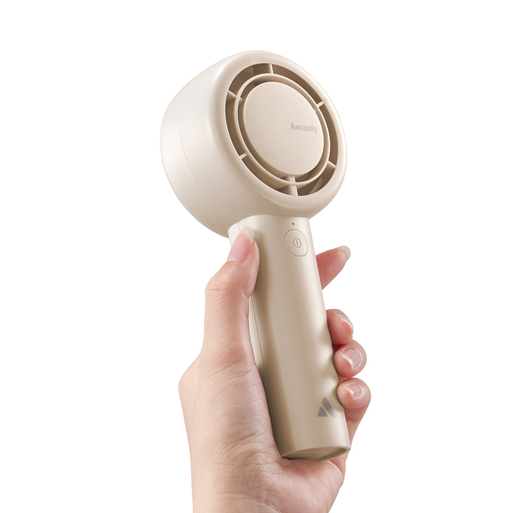 Aecooly PB01 İç Spiralli Çift Halka Hava Akışı Teknolojili 5 Kademeli Portatif Soğutucu El Fanı Siyah