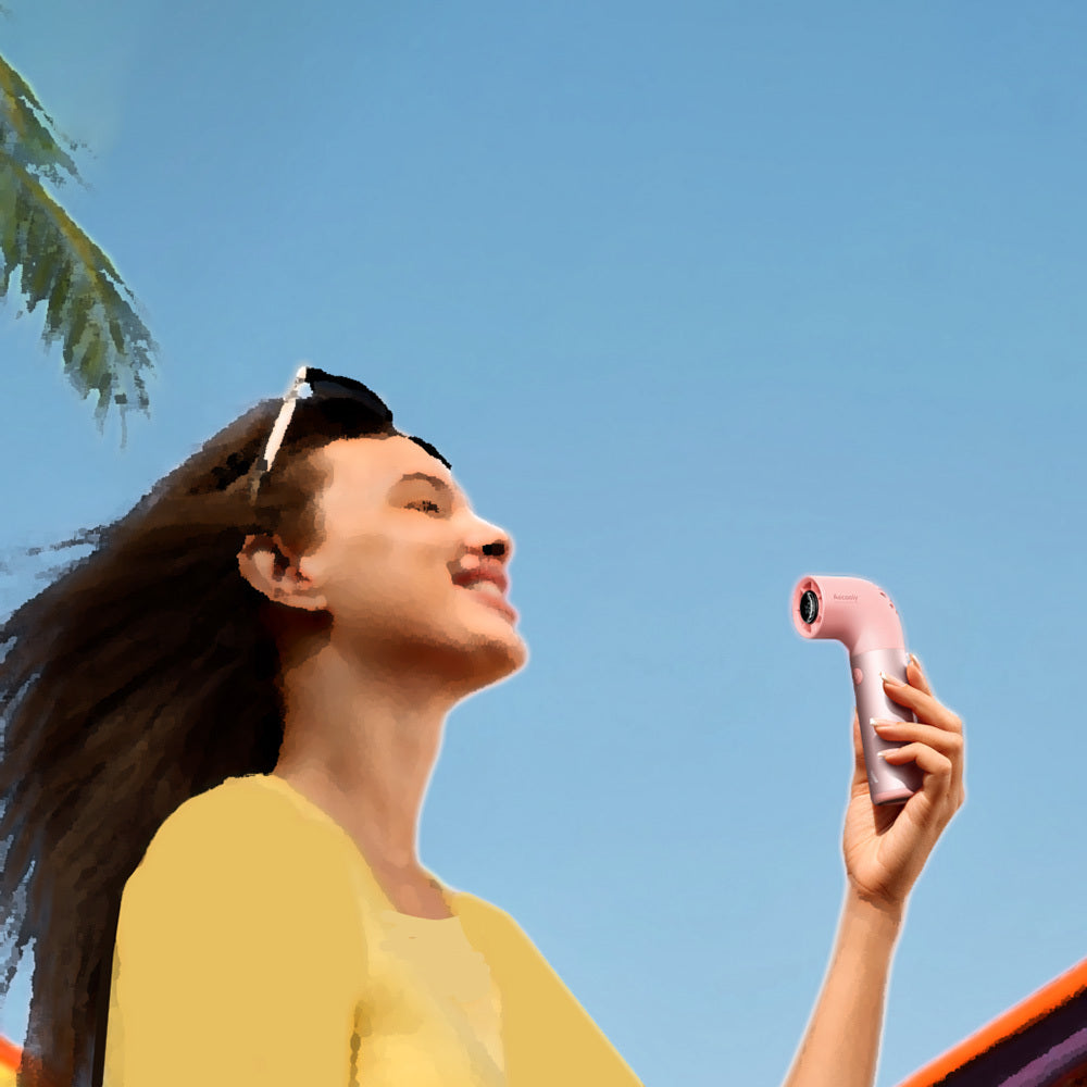 Aecooly PH01 Aero Pro Serisi Dijital LED Göstergeli Portatif Soğutucu El Fanı Gold