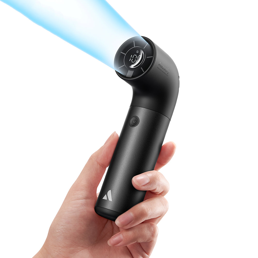 Aecooly PH01 Aero Pro Serisi Dijital LED Göstergeli Portatif Soğutucu El Fanı Siyah