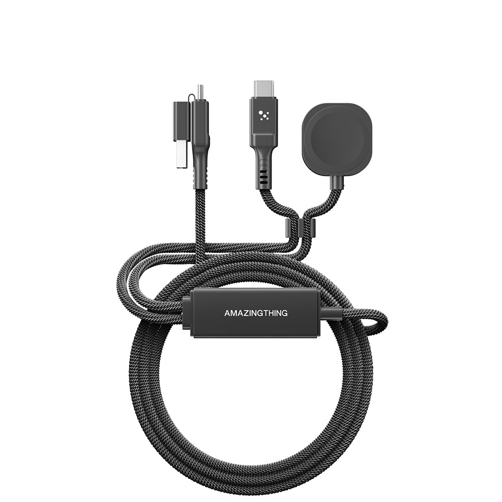 Amazingthing Thunder Pro 7X 100W Apple Watch Serisi Akıllı Saat Wireless 4in1 Type-C PD - Usb Hızlı Şarj Kablosu 1.5M