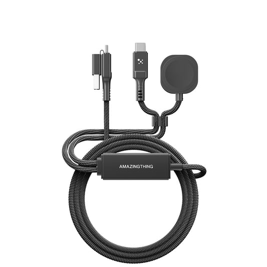 Amazingthing Thunder Pro 7X 100W Apple Watch Serisi Akıllı Saat Wireless 4in1 Type-C PD - Usb Hızlı Şarj Kablosu 1.5M