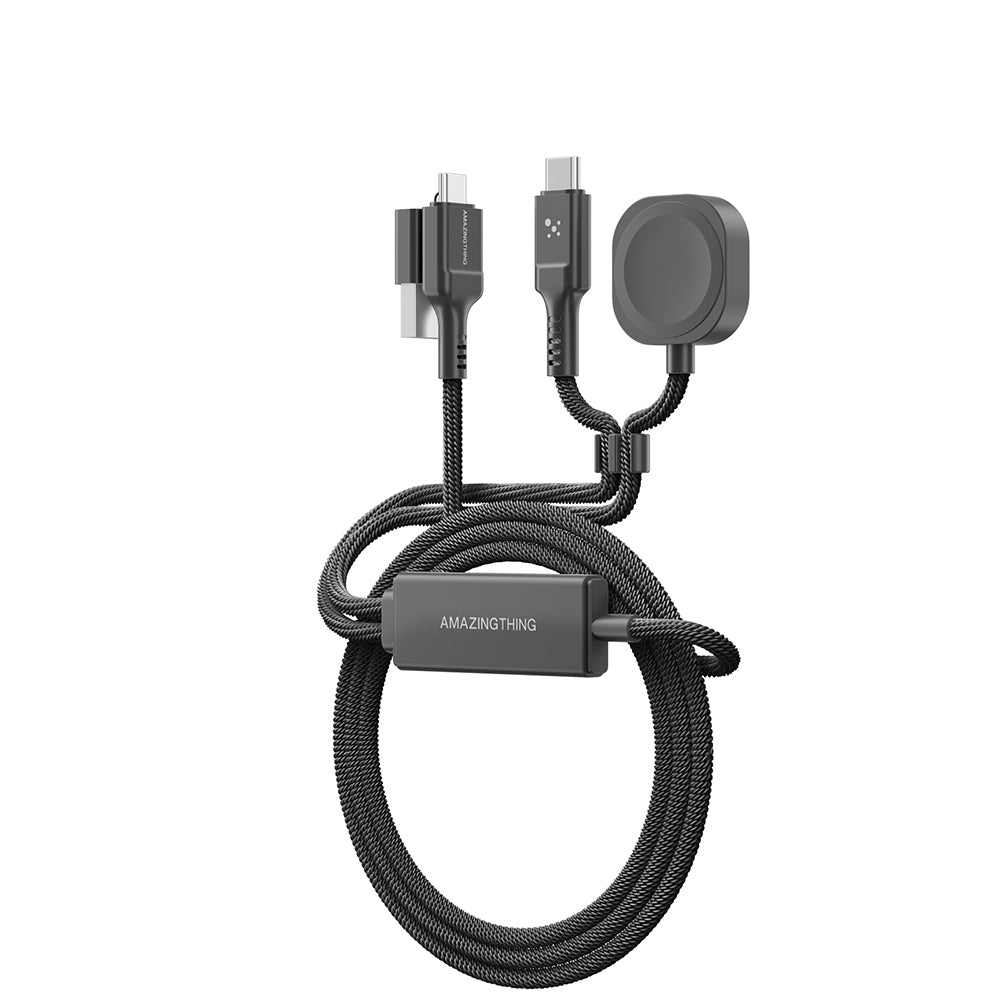 Amazingthing Thunder Pro 7X 100W Apple Watch Serisi Akıllı Saat Wireless 4in1 Type-C PD - Usb Hızlı Şarj Kablosu 1.5M